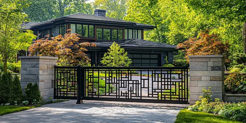 Moderne Gartengestaltung mit Zäunen aus Polen