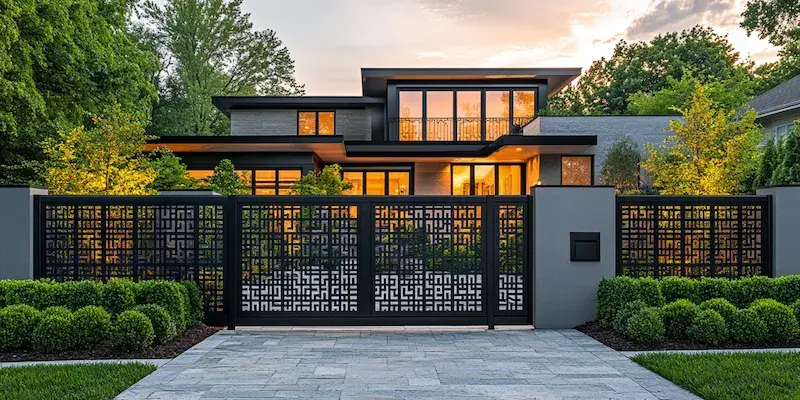 Modern Zaun aus Polen